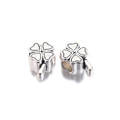 Tibetan Style Alloy European Beads TIBE-S314-100AS-RS-1