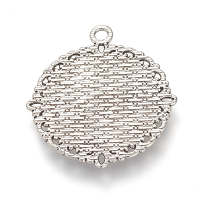 Tibetan Style Alloy Pendant Cabochon Settings TIBE-T003-08AS-NR-1