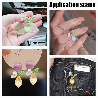 24Pcs 4 Colors Handmade Lampwork Pendants PALLOY-AR00023-1