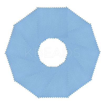 15Pcs Faux Suede Fabric Square Silver Polishing Cloth AJEW-FS0001-44-1