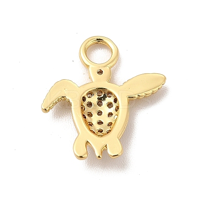 Rack Plating Brass Micro Pave Cubic Zirconia Pendants X-KK-P230-23G-A-1