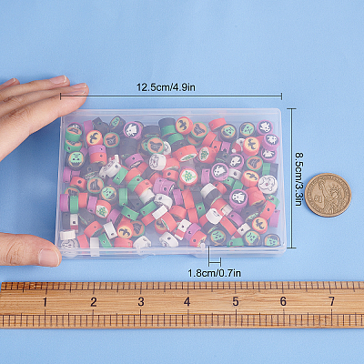 200Pcs Halloween/Christmas Theme Handmade Polymer Clay Beads CLAY-SC0001-44-1