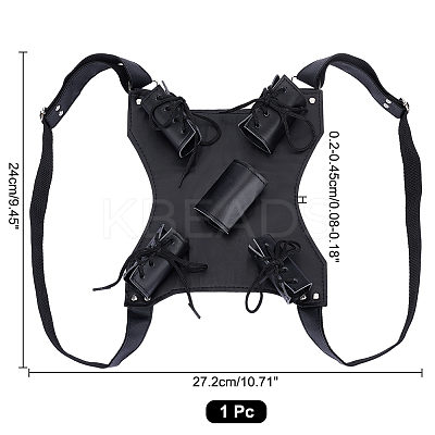 PU Leather with Alloy Waist Fencing Sheath AJEW-WH0248-519A-1