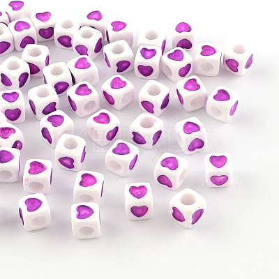 Opaque Acrylic European Beads OPDL-S078-06-1