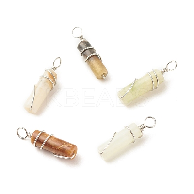 Natural Jade Pendants PALLOY-JF01575-06-1