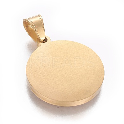 304 Stainless Steel Enamel Pendants STAS-E439-90U-G-1