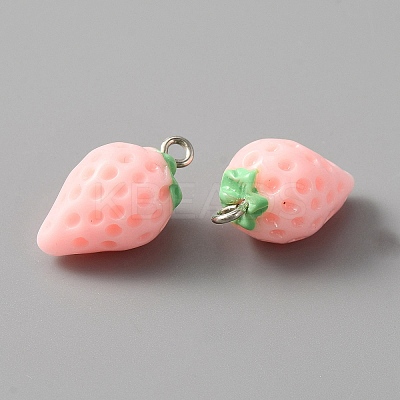 Opaque Resin Pendants RESI-WH0077-10B-1