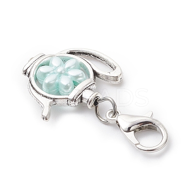 Imitation Pearl Acrylic Pendant Decorations HJEW-JM04007-02-1