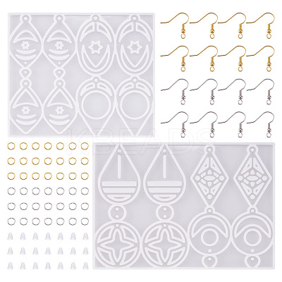 2Pcs Geometry Silicone Pendant Molds DIY-TA0010-04-1
