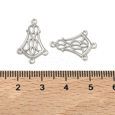 Tarnish Resistant 304 Stainless Steel Hollow Flower Chandelier Component Links STAS-R083-25-1