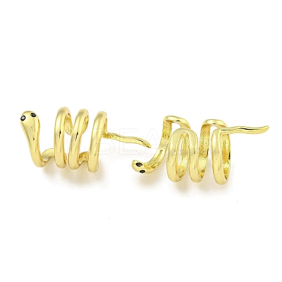 Brass Micro Pave Cubic Zirconia Cuff Earrings EJEW-C104-011G-1