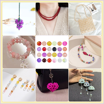 1200Pcs 24 Styles Glass Beads GLAD-PH0001-08-1