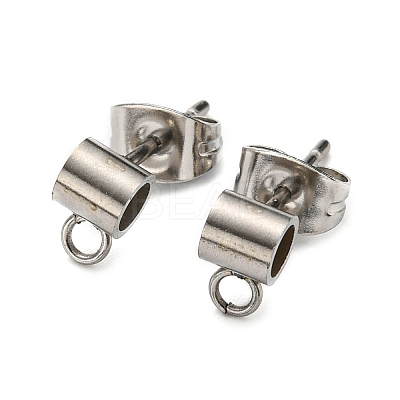 Non-Tarnish 201 Stainless Steel Stud Earring Findings STAS-B045-16A-P-1