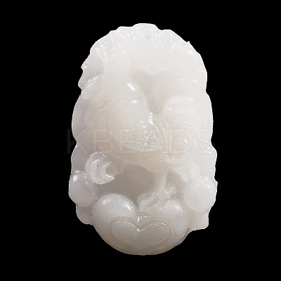 Natural White Jade Carved Pendants LS-G-S384-01J-1