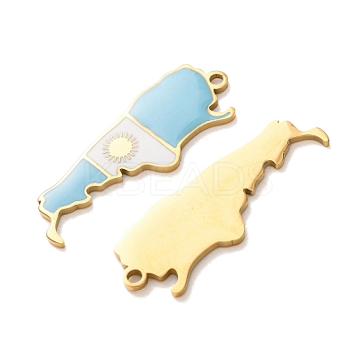 304 Stainless Steel & Enamel Pendants SA-CBA6ECE-01A-G-1