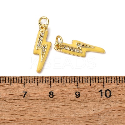 Brass Micro Pave Clear Cubic Zirconia Pendants LS-ZIRC-A019-12G-A-1