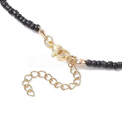 Natural Dyed Mashan Jade Red Cherry Pendant Glass Seed Beaded Necklaces for Women NJEW-TA00211-02-1