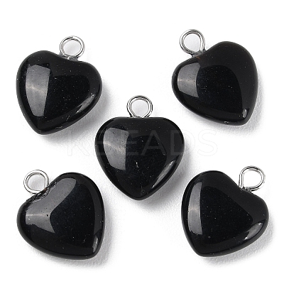 Natural Obsidian Pendants G-E603-01P-04-1