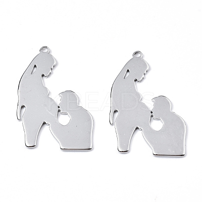 Non-Tarnish 201 Stainless Steel Pendants STAS-N098-068P-1