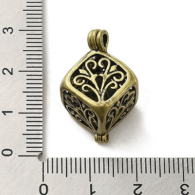 Tibetan Style Hollow Out Brass Pendants KK-G481-06AB-1