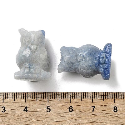 Dyed & Heated Natural Blue Aventurine Carved Figurines DJEW-L023-G05-1