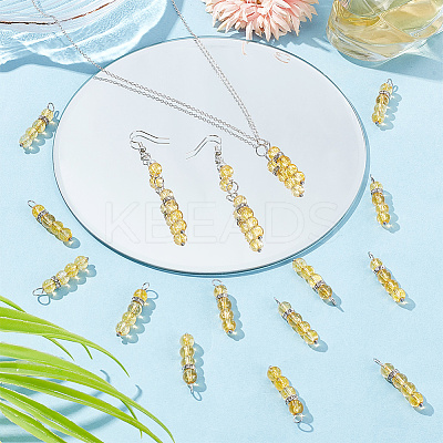 40Pcs Natural Citrine Pendants G-FG0001-09-1
