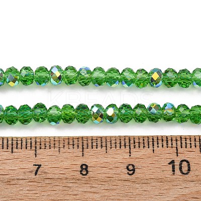 Electroplate Transparent Glass Beads Strands EGLA-A046-01A-03-1