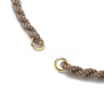 Braided Cotton Cord Bracelet Making MAK-L043-02G-01-1