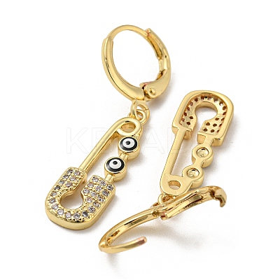 Real 18K Gold Plated Brass Dangle Leverback Earrings EJEW-L269-016G-08-1