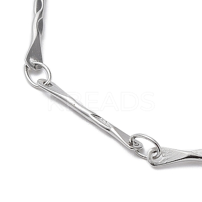Non-Tarnish 304 Stainless Steel Bar Link Chain Brcelets BJEW-K226-11P-1