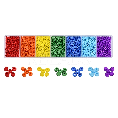 3500Pcs 7 Style 12/0 Glass Round Seed Beads SEED-YW0001-36-1