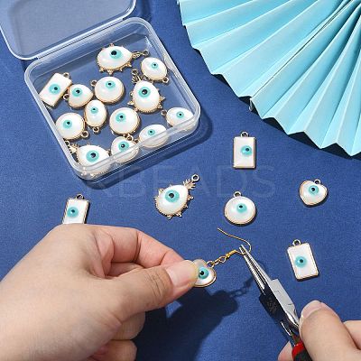 20Pcs 5 Styles Alloy Evil Eye Pendants FIND-CJ0001-47-1
