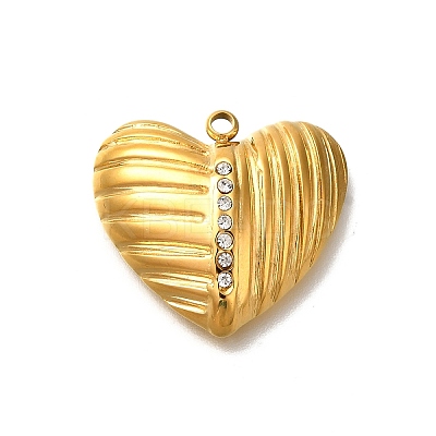 Ion Plating(IP) 304 Stainless Steel Rhinestone Pendants STAS-A104-09G-04-1
