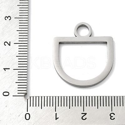 304 Stainless Steel Pendants STAS-P433-13B-P-1