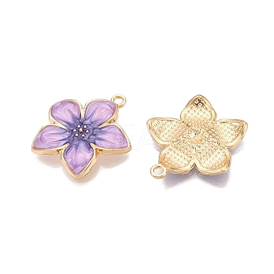 Rack Plating Alloy Enamel Pendants ENAM-N056-365KCG-03-1