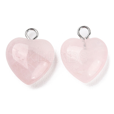 Natural Rose Quartz Pendants G-E603-01P-02-1