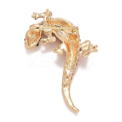 Rhinestone Lizard Badge X1-JEWB-E013-03G-02-1