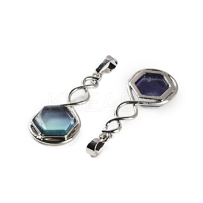 Natural Fluorite Pendants G-F777-05P-12-1