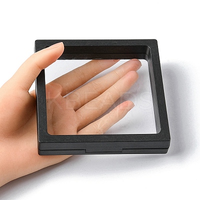 Square Transparent PE Thin Film Suspension Jewelry Display Box CON-YW0001-37-1