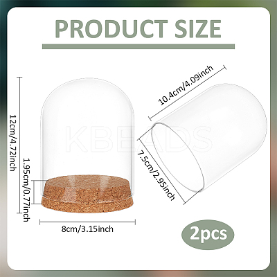 Glass Dome Cover DJEW-WH0043-64B-1