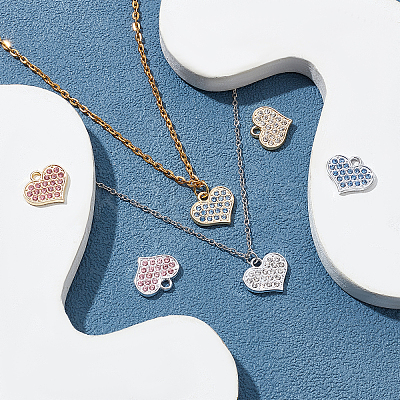 48Pcs 6 Colors Alloy Charms FIND-FH0003-72-1
