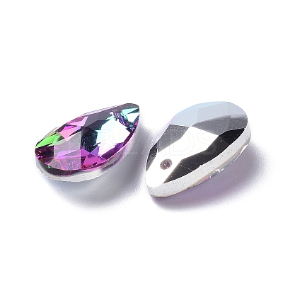 Faceted Teardrop Glass Pendants GLAA-O008-A21-1