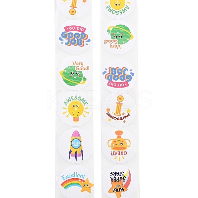 500 Paste Paper Self-Adhesive Stickers AJEW-S085-01F-1