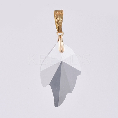 K9 Glass Rhinestone Pendants PALLOY-JF00446-04-1
