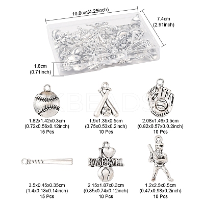 70Pcs 7 Styles Tibetan Style Alloy Message Pendants TIBEP-FS0001-36-1