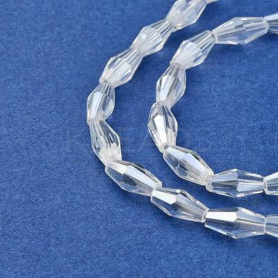 Electroplate Glass Beads Strands EGLA-R020-8x4mm-13-1
