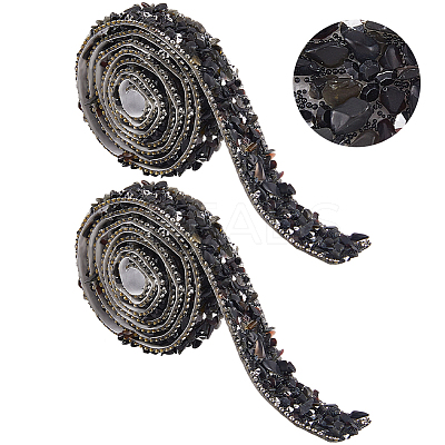 Resin Rhinestone Crystals Beaded Trim DIY-WH20050-05G-1