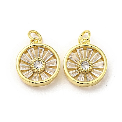 Brass with Cubic Zirconia Pendants FIND-Z023-13G-1