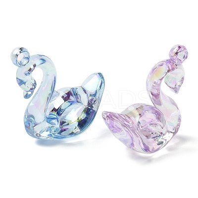 Electroplate Transparent UV Plating Acrylic Pendants OACR-I014-28-1