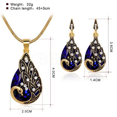 Alloy Rhinestone Jewelry Sets FS-WG746AE-03-1
